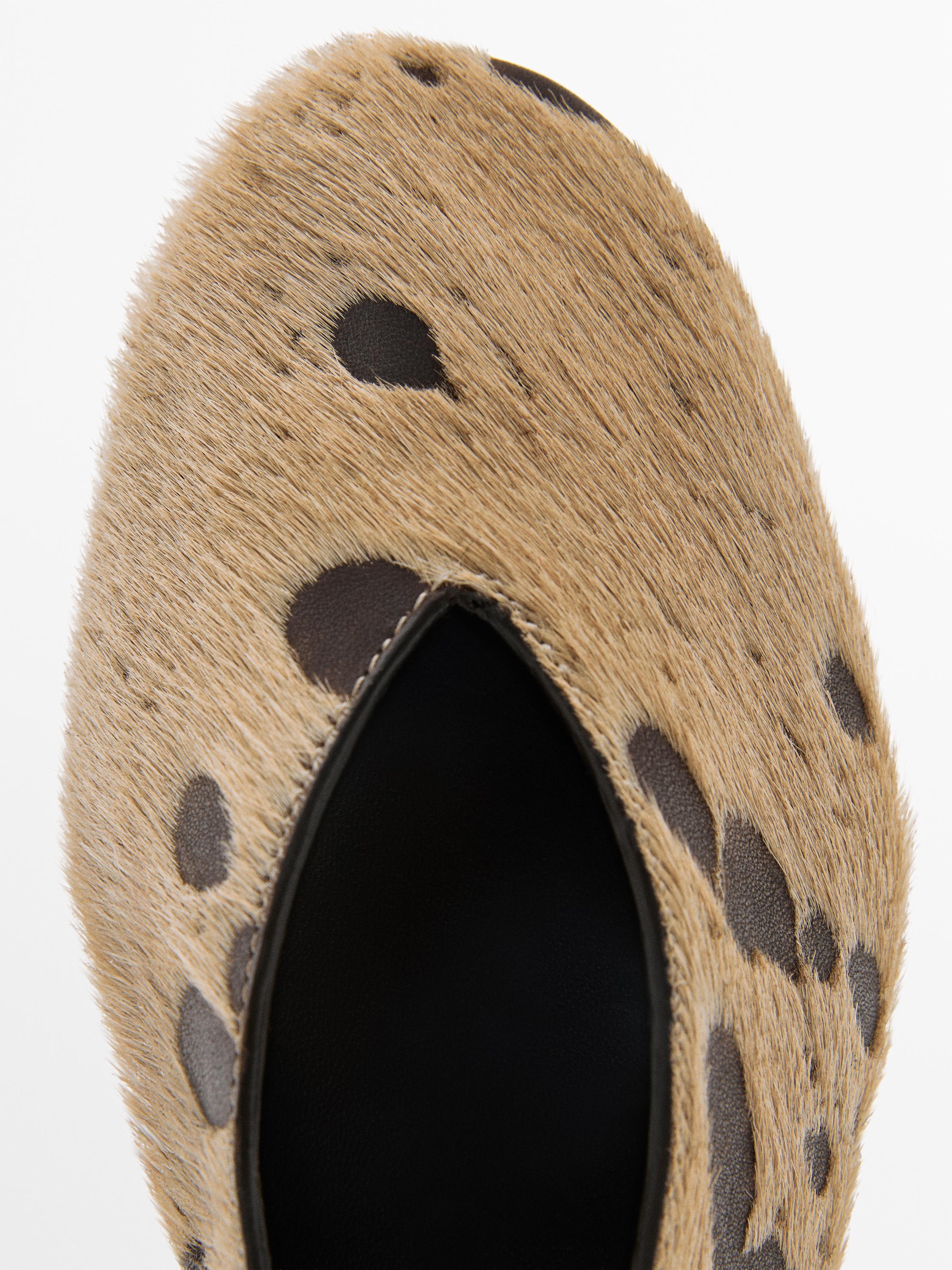 Animal print ballet flats