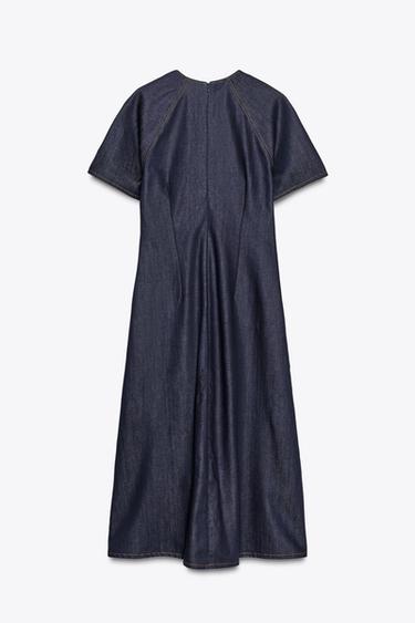 ZW COLLECTION LONG DENIM DRESS - Blue by Zara - Image 4