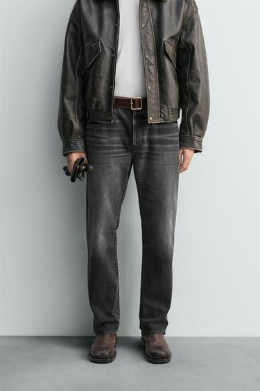 STRAIGHT ANKLE FIT LIMITED EDITION JEANS - Charcoal by Zara