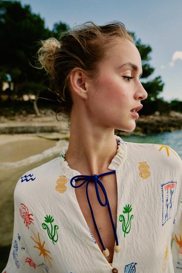 ROBE LONGUE IMPRIMÉE - Multicolore de Zara - Image 4