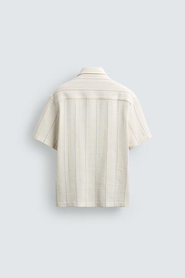 REGULAR FIT TEXTURED SHIRT - Ecru by Zara - Image 7