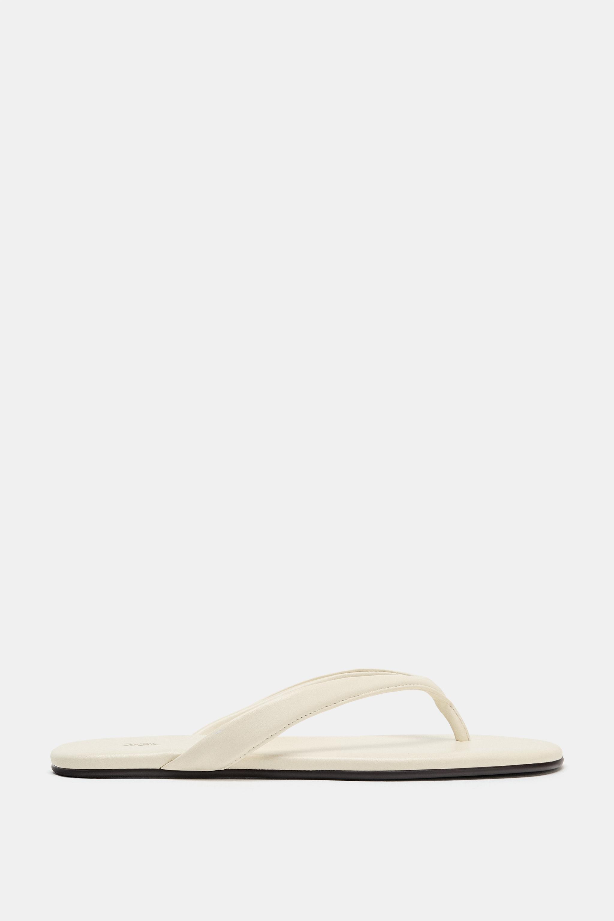 Женские сандалии Zara FLAT TOE-LOOP SANDALS
