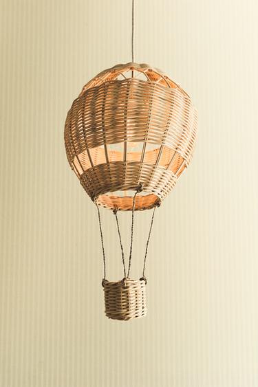 KIDS' BALLOON RATTAN CEILING LAMPSHADE - Light beige by Zara