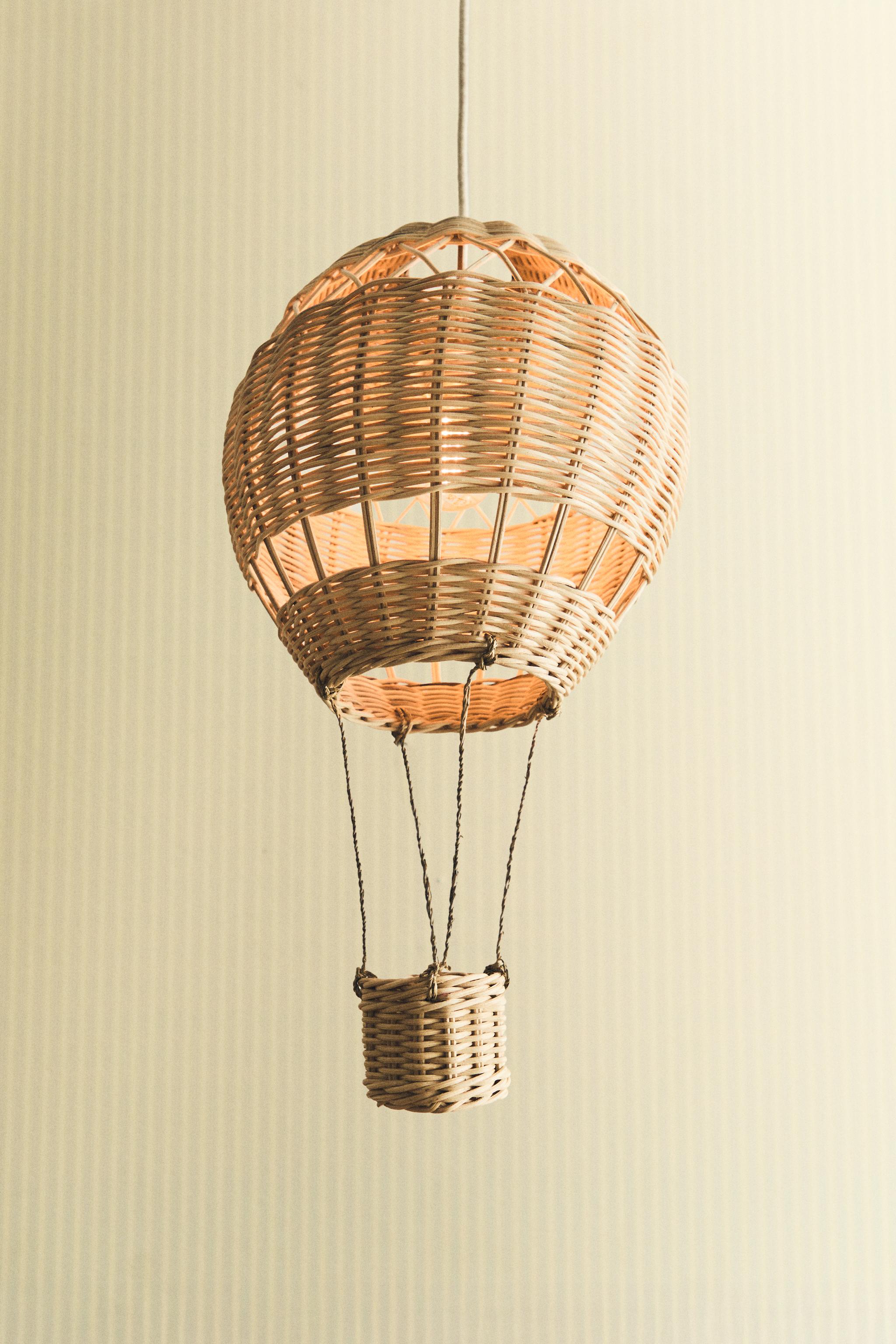 KIDS’ RATTAN GLOBE CEILING LAMP SHADE