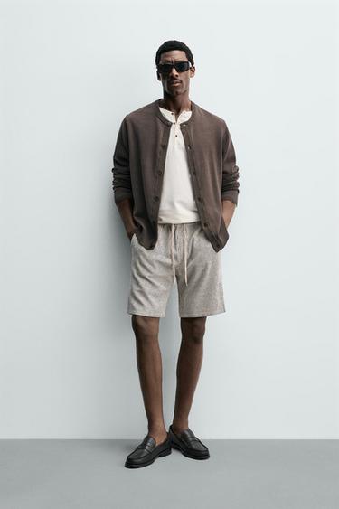 Zara RELAXED FIT VISCOSE - LINEN SHORTS - striped - Image 0