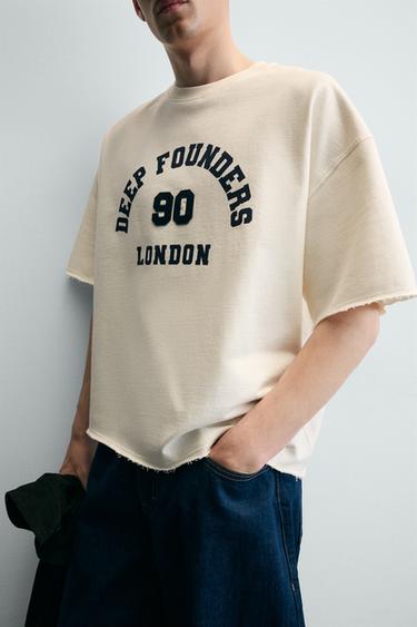 BOXY FIT NUMBER PRINT SWEATSHIRT - Oyster-white by Zara - Image 5