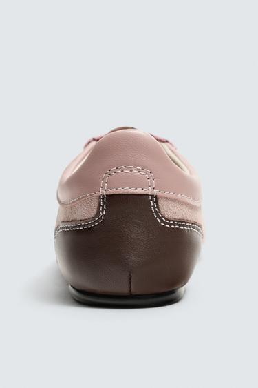 BASKETS EN CUIR HARRY LAMBERT FOR ZARA X DISNEY - Rose de Zara - Image 2