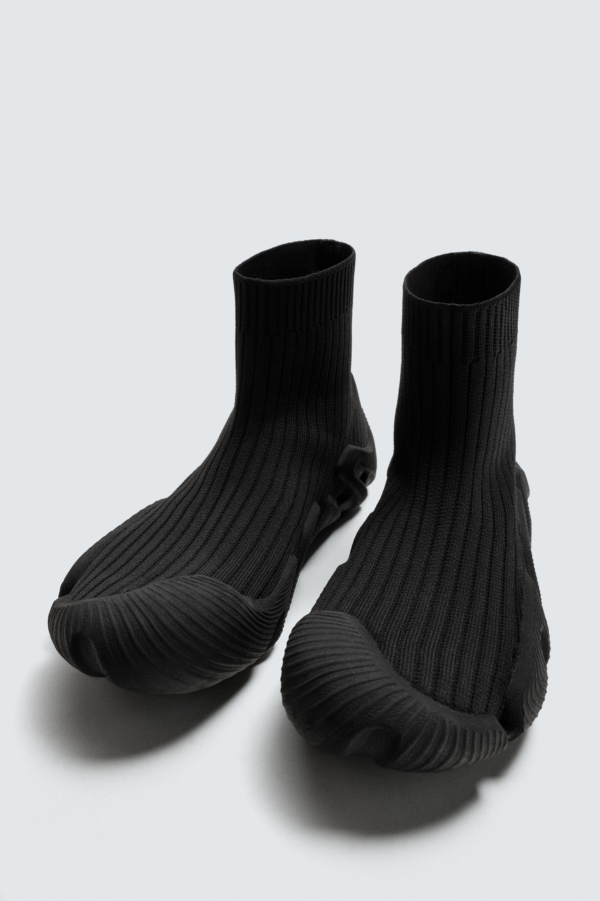 KNIT HIGH-TOP SNEAKERS