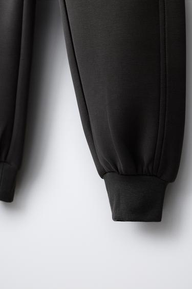 SPORTY JOGGERS WITH REFLECTIVE TEXT - Brown by Zara - Image 4