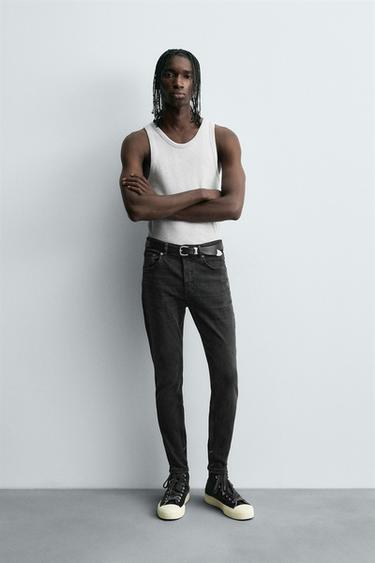 SKINNY CROPPED FIT JEANS - Charcoal by Zara