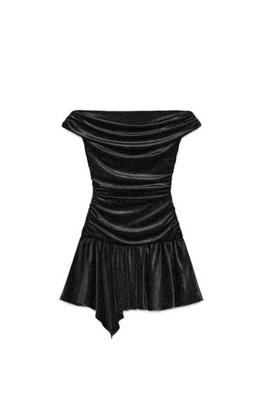 SPARKLY VELVET MINI DRESS