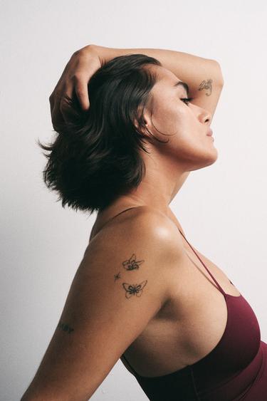 STRAPPY POLYAMIDE BODYSUIT - Wine by Zara - Image 5