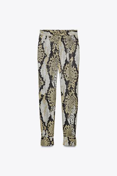 PANTALON IMPRIMÉ ANIMAL ZW COLLECTION - Kaki de Zara - Image 5