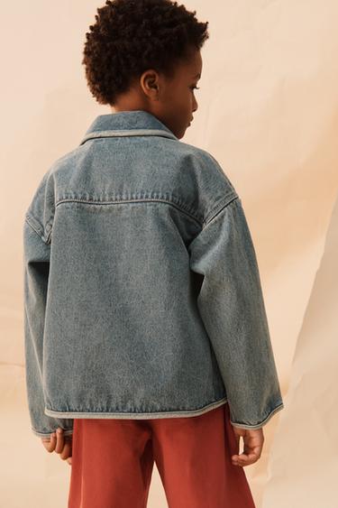LIMITED EDITION DISTRESSED DENIM JACKET - Navy / White by Zara - Image 3
