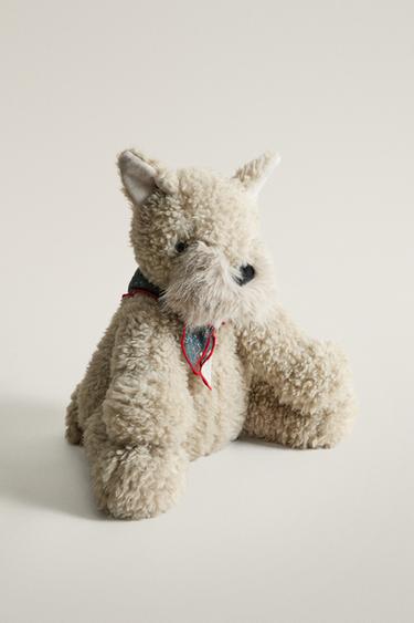 KIDS' LARGE DOG PLUSH TOY CHRISTMAS — Gray 2