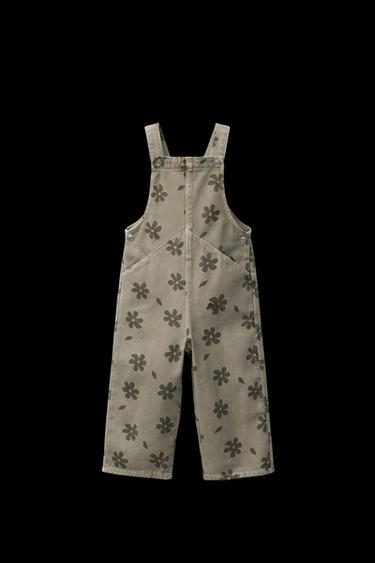 SERGE-LATZHOSE MIT BLUMENMUSTER - Braun von Zara - Bild 0