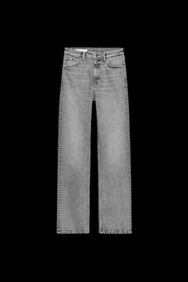 TRF HIGH-WAIST STRAIGHT LEG JEANS - Grey by Zara - Image 0