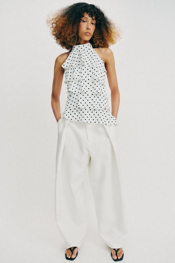 POLKA DOT HALTER TOP from Zara - $39.90