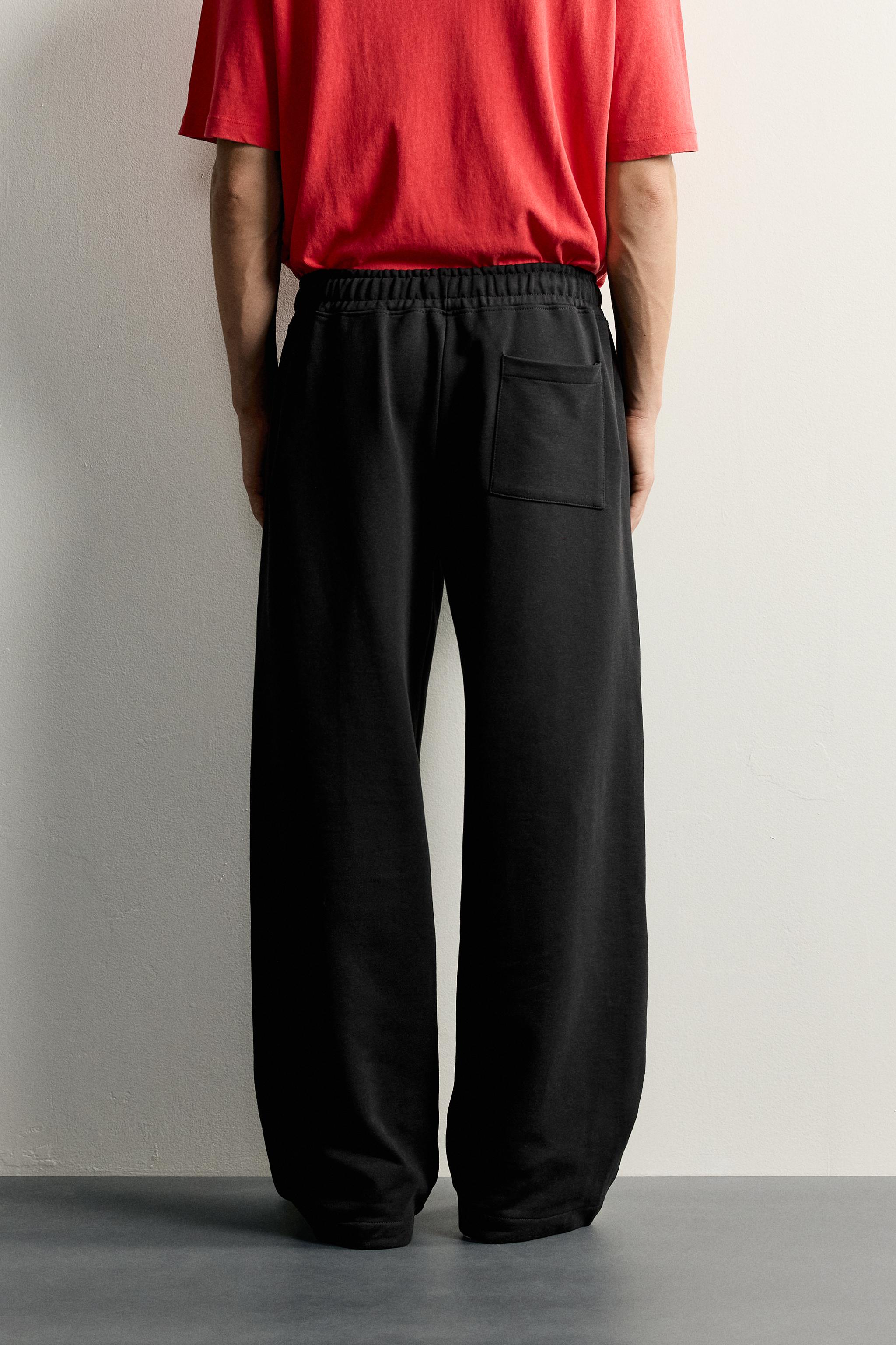 Мужские брюки Zara BASIC STRAIGHT-FIT JOGGER PANTS — фото 3