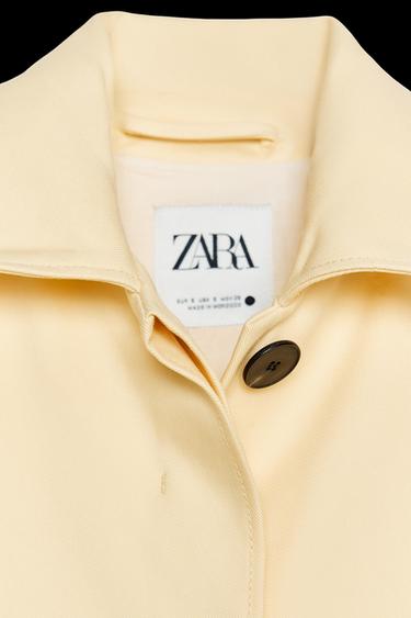 ZW COLLECTION COTTON JACKET - Light yellow by Zara