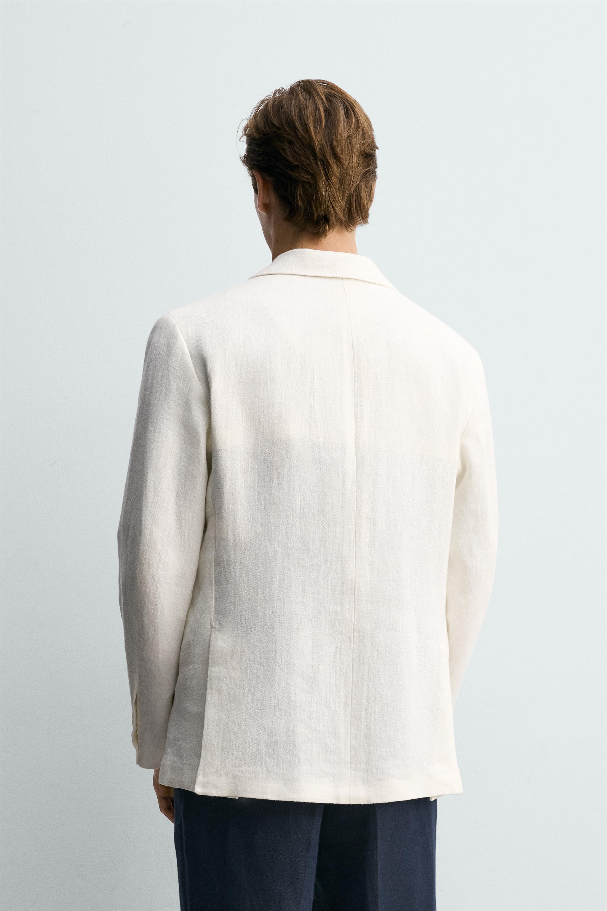 100% LINEN RELAXED FIT SUIT JACKET