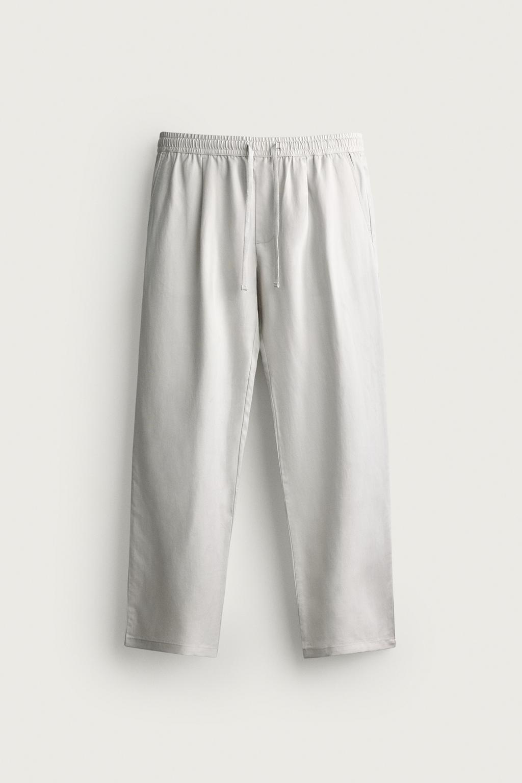 100% LYOCELL RELAXED FIT TROUSERS