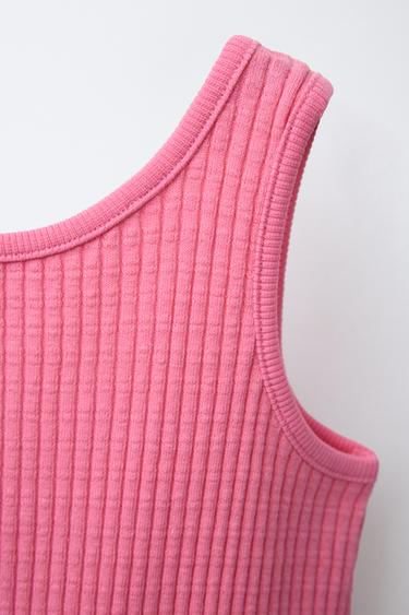 LOT DE DEUX COMBINAISONS COURTES EN MAILLE CÔTELÉE - Rose de Zara - Image 3