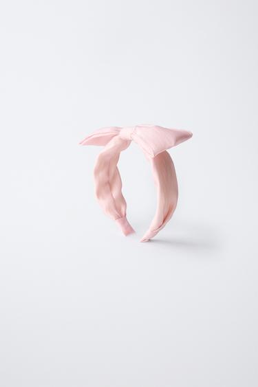 HEADBAND WITH ORGANZA BOW - Pink by Zara