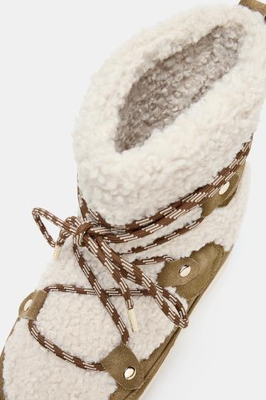 BOTTINES EN MATIÈRES VARIÉES COLLECTION SKI - Marron sable de Zara - Image 9