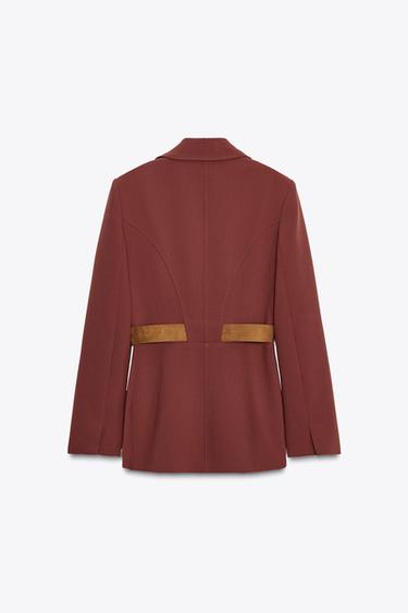 BLAZER CEINTURE LARGE - MARSALA de Zara - Image 7