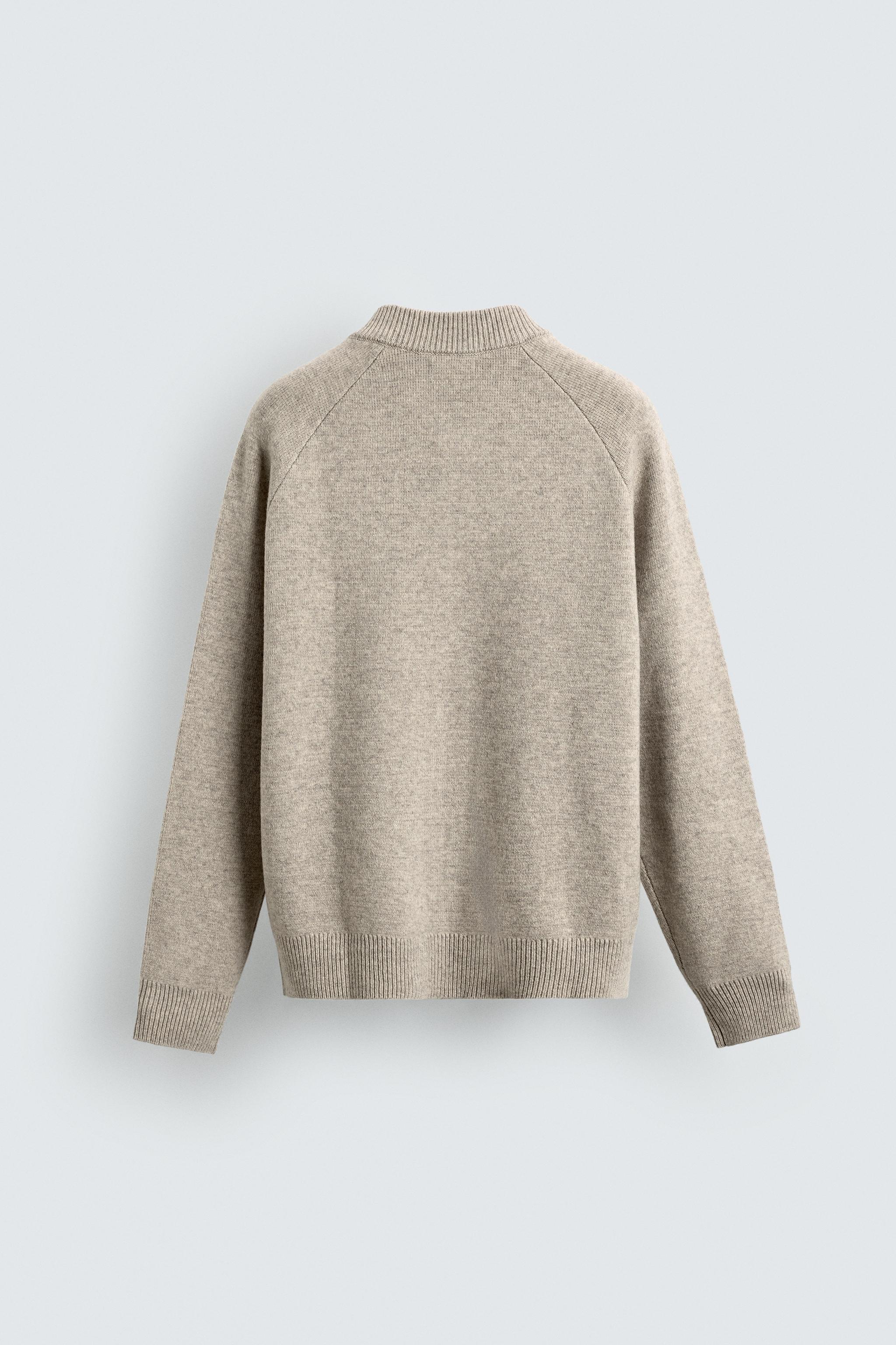 100% WOOL KNIT BOMBER JACKET