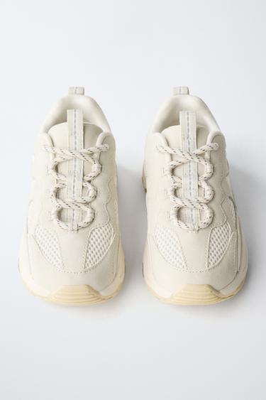 BASKET DE SPORT EN RÉSILLE - Blanc de Zara - Image 4