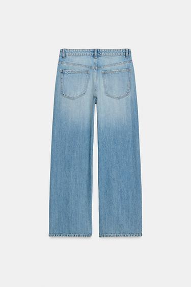 JEANS TRF RECTOS TIRO MEDIO - Azul medio de Zara