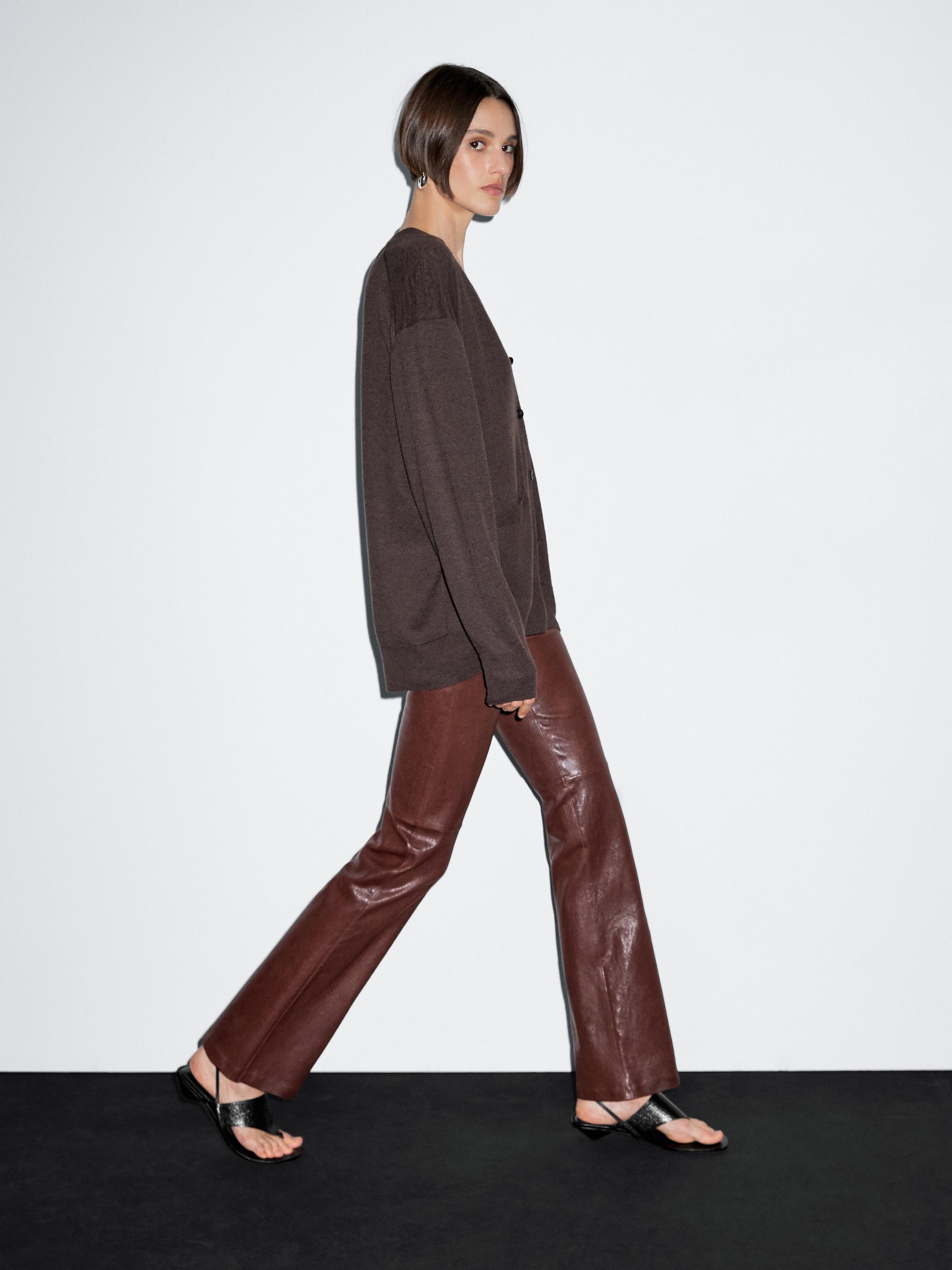 Cardigan long en lin mélangé