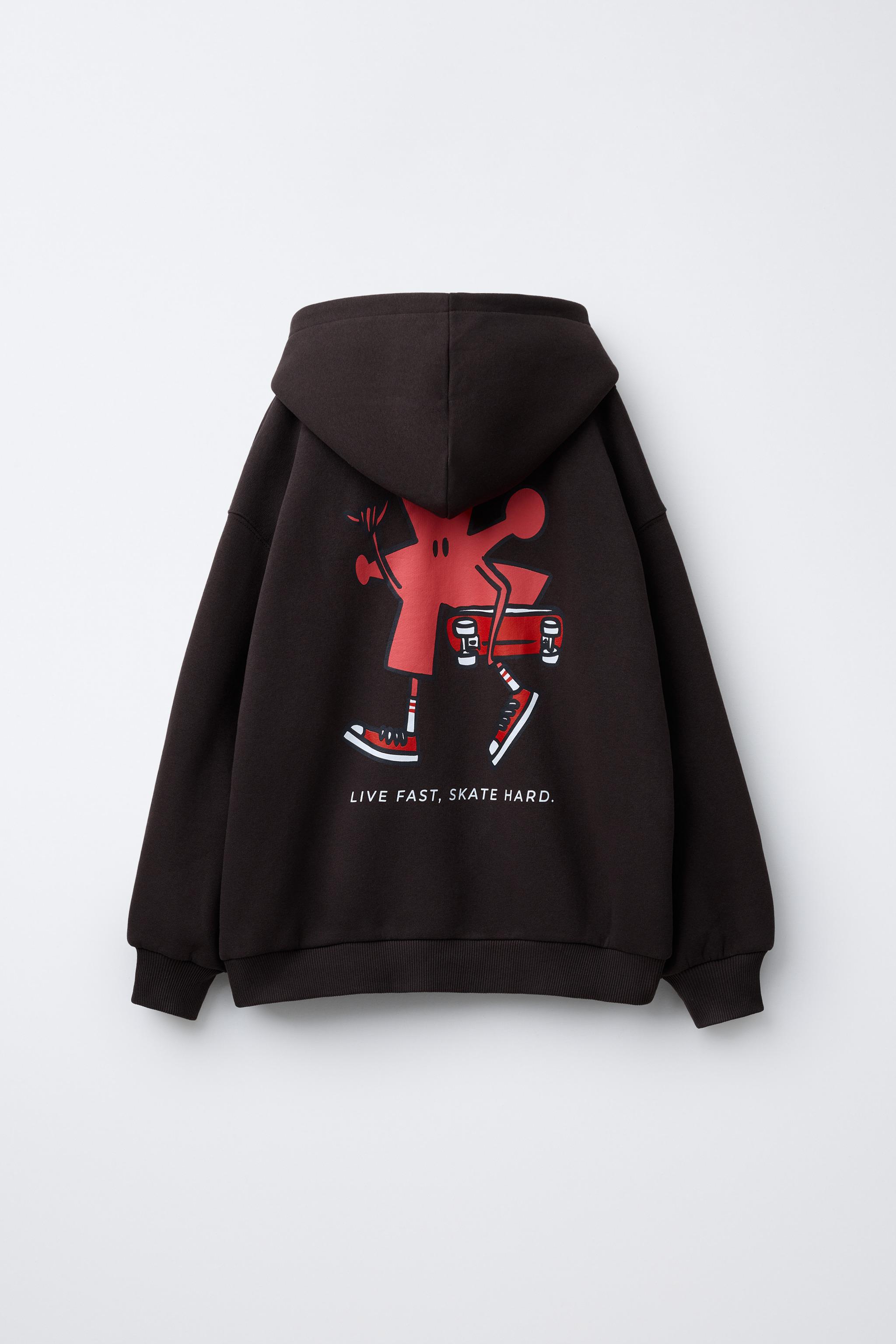 PRINTED HOODIE SWEATSHIRT