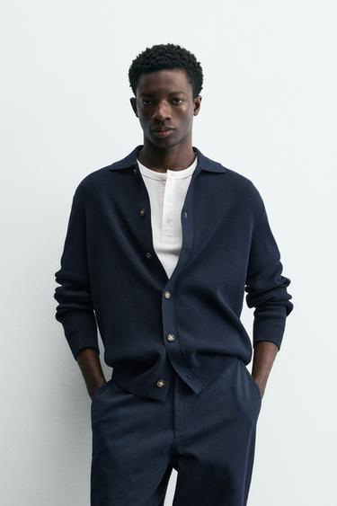 REGULAR FIT CARDIGAN - Dark navy by Zara