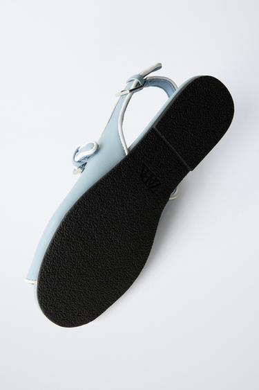 TRIM SLINGBACK BALLET FLATS - Blue by Zara - Image 5