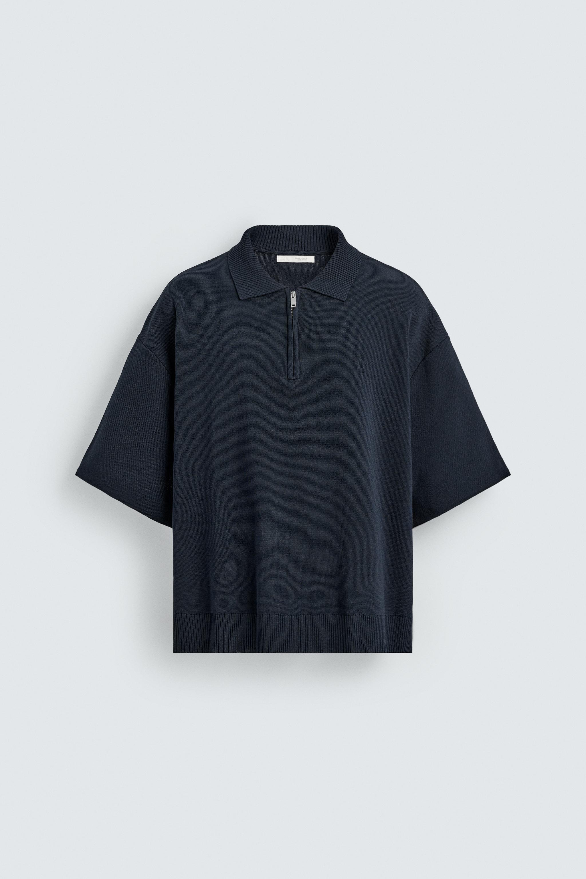 POLO EN MAILLE À ZIP