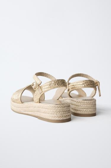 SANDALES EN JUTE - Or de Zara - Image 4