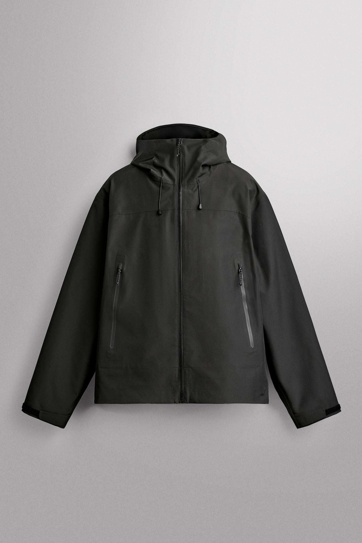 Мужская куртка Zara Waterproof Technical, цвет: Чёрный