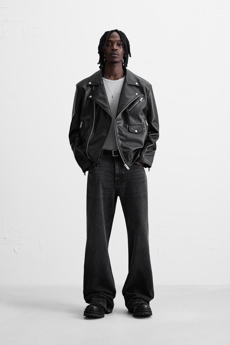 Biker Jacket Wattierte Jacke Zara Zara Double Face Jacke Braun