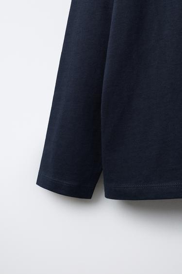 BASIC T-SHIRT - Navy blue by Zara - Image 3