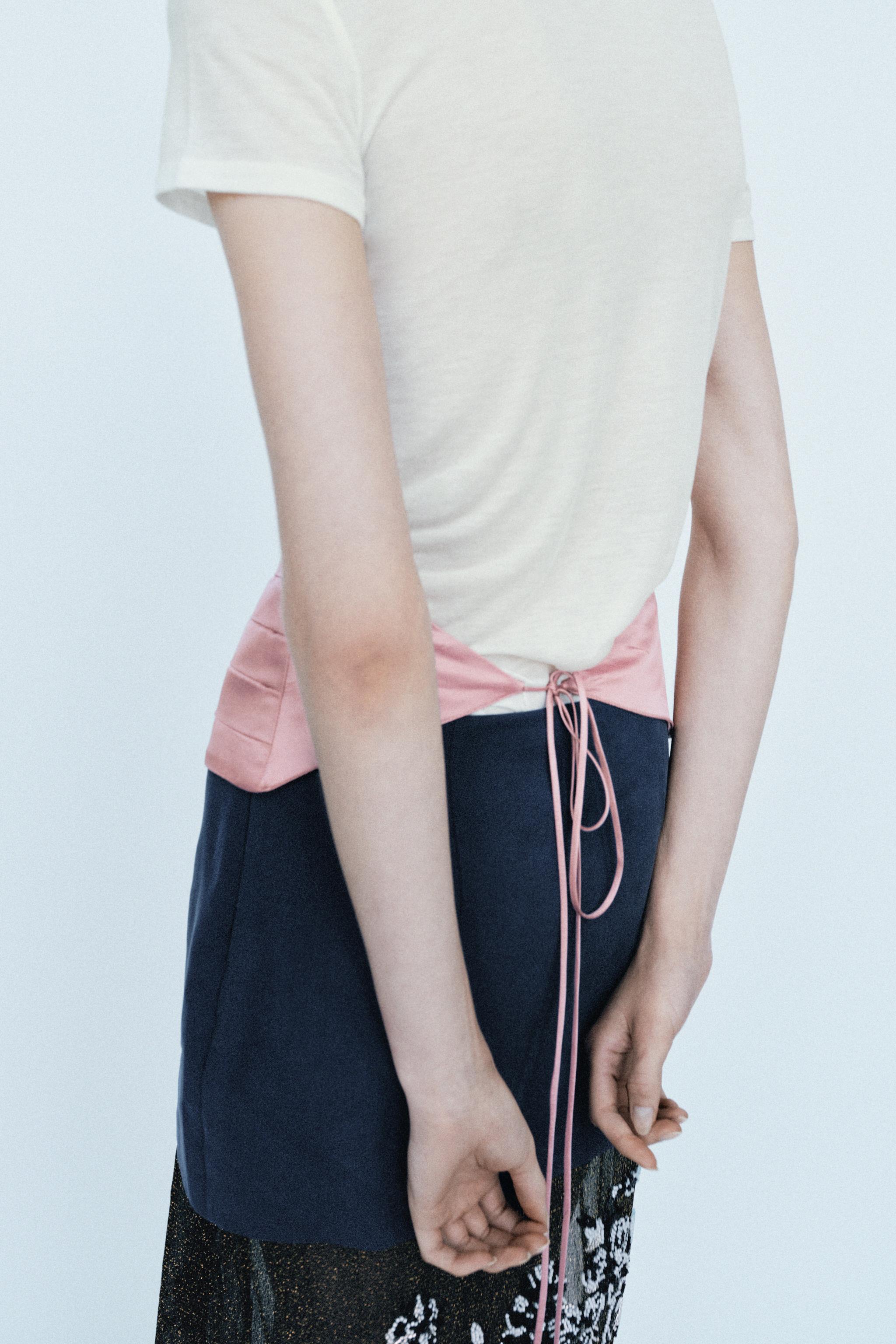 PLEATED SASH BELT