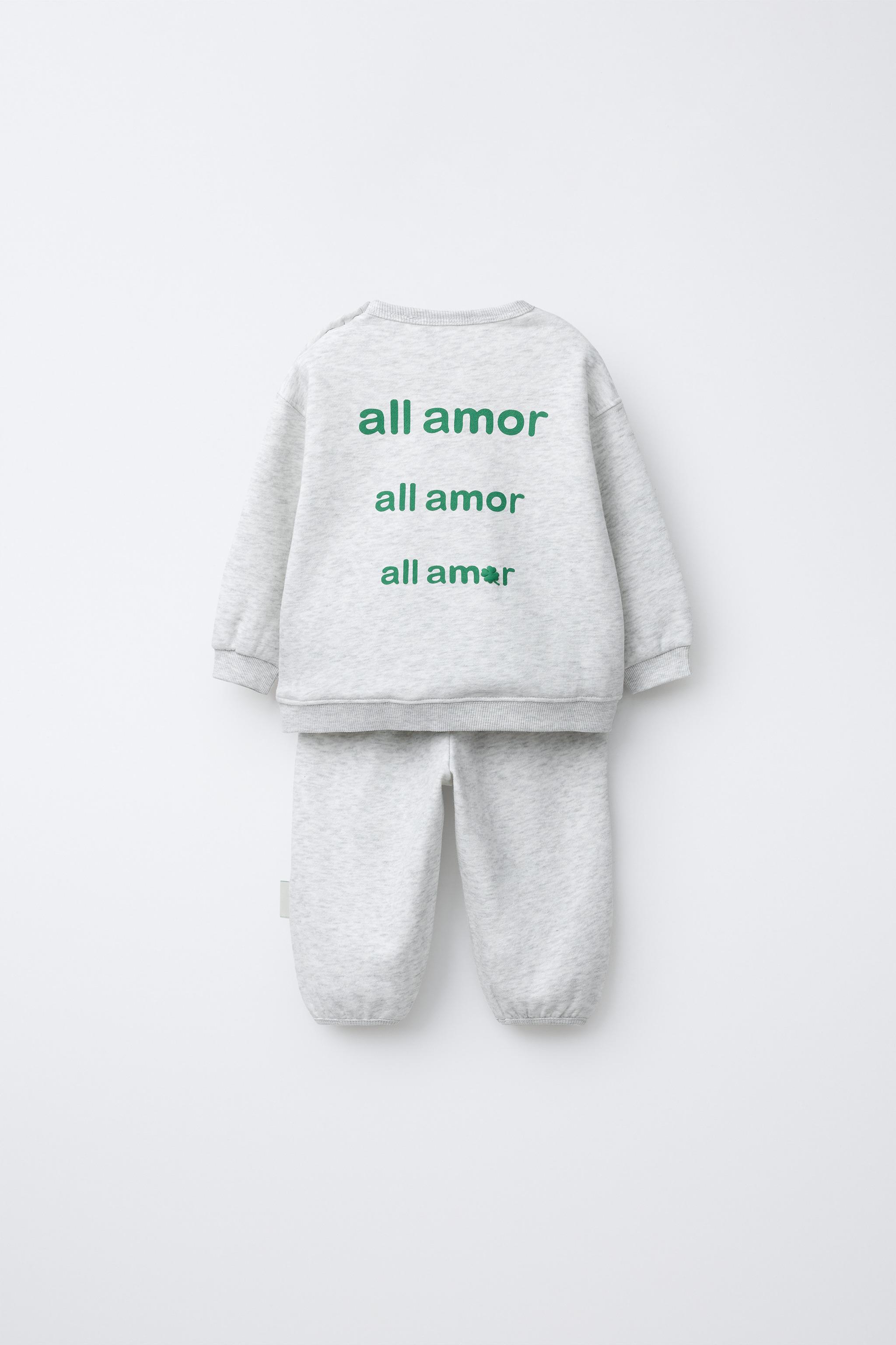 ENSEMBLE SWEAT-SHIRT ET PANTALON À INSCRIPTION
