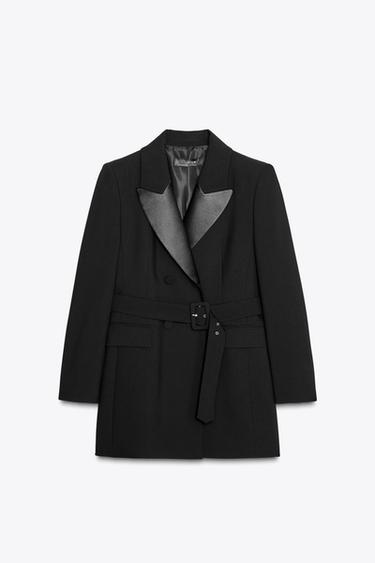 BELTED BLAZER DRESS - Black by Zara - Image 0