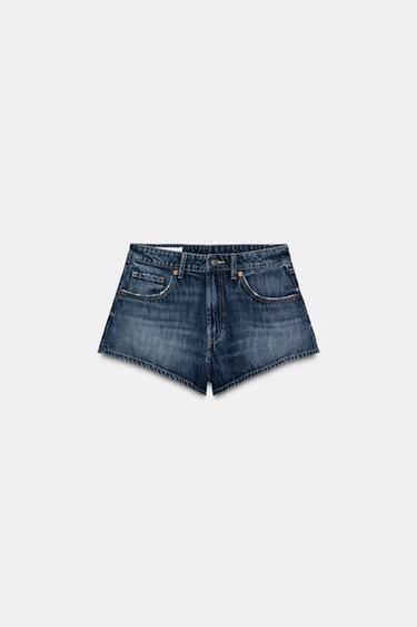 SHORTS DENIM TIRO MEDIO - Marino de Zara - Imagen 0