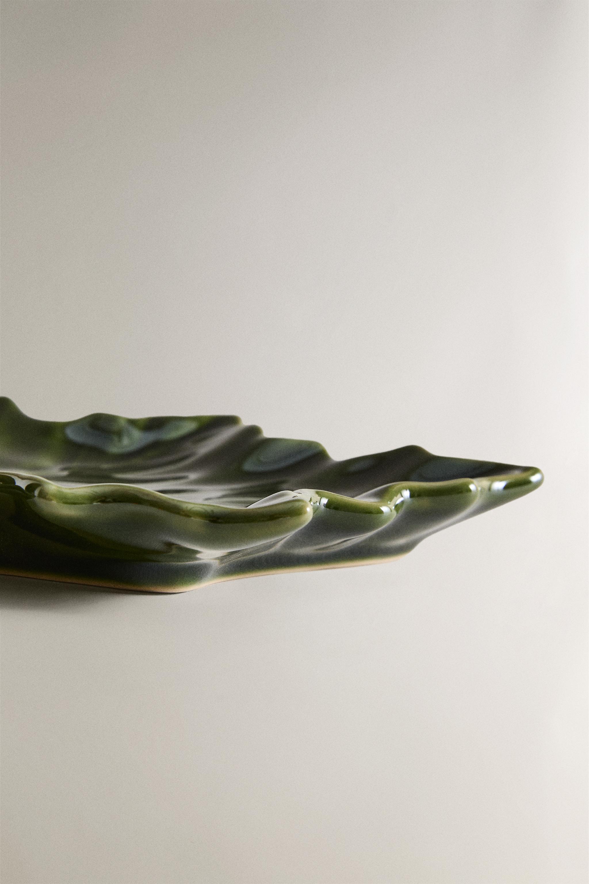 STONEWARE MINI LEAF PLATE