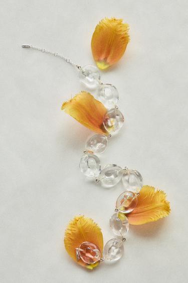 Zara Glass piece necklace - White