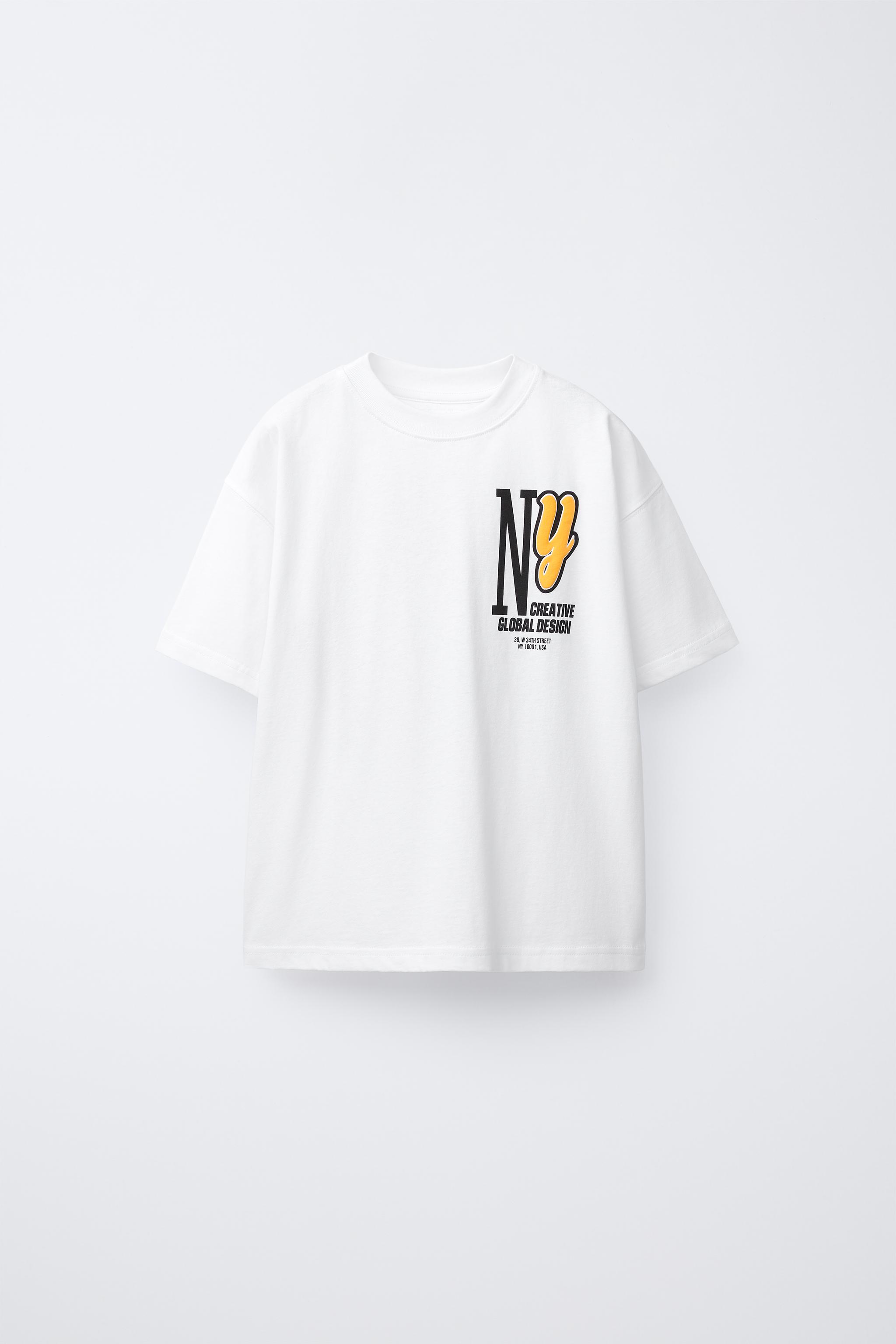 T-SHIRT IMPRIMÉ NY EN RELIEF