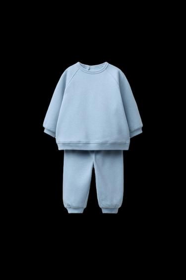 BASIC SWEATSHIRT AND JOGGER TROUSERS SET - Light blue by Zara